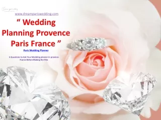 Wedding Planning Provence Paris France - Dream Paris Wedding
