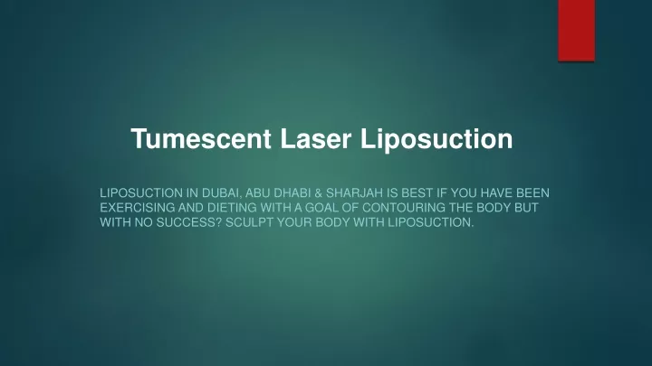 tumescent laser liposuction