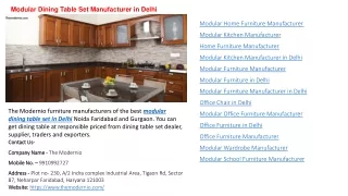 Modular Dining Table Set Manufacturer in Delhi
