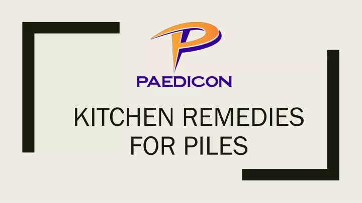 kitchen remedies for piles