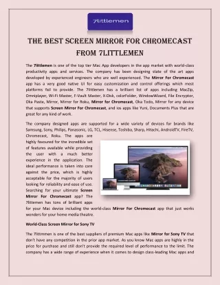 The Best Screen Mirror for Chromecast from 7littlemen