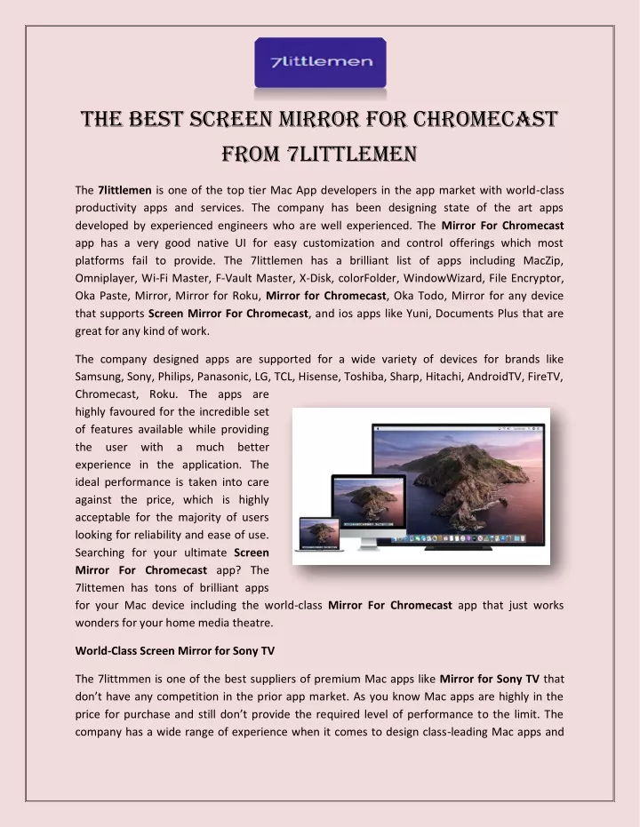 the best screen mirror for chromecast from
