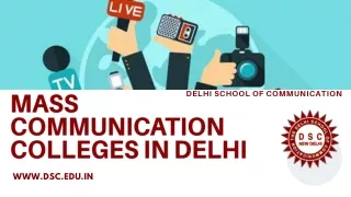 Media and Journalism Course in Delhi | Admission Open | Delhi School of Mass Communication