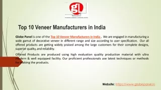 Top 10 veneer Manufacturers in India