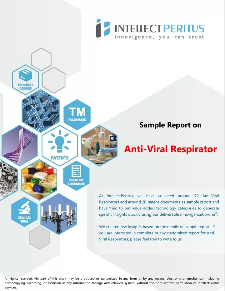 sample report on anti viral respirator