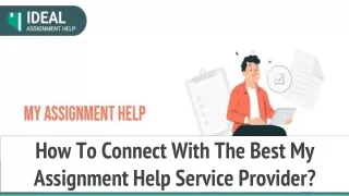 how to connect with the best m y assignment help