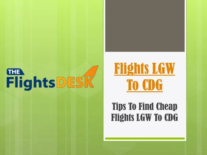 flights lgw to cdg