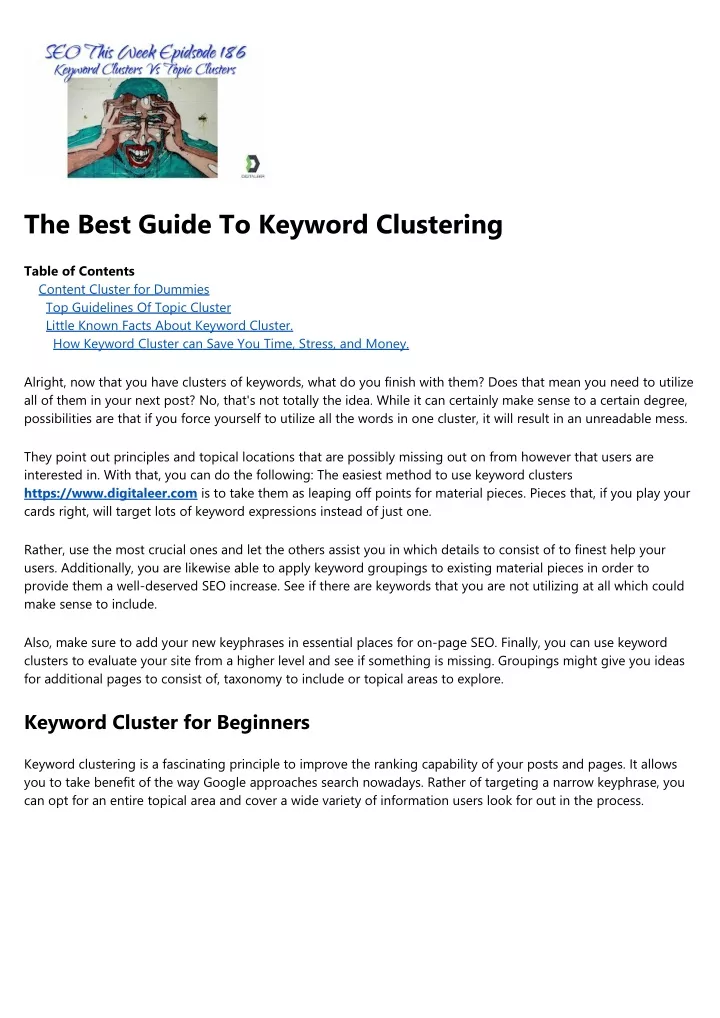 the best guide to keyword clustering