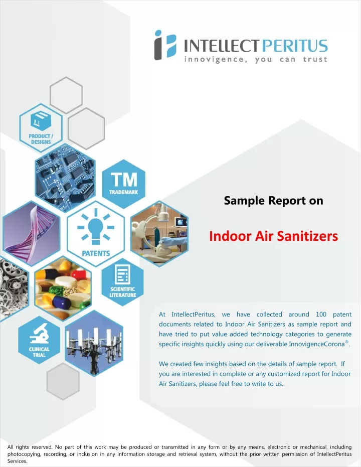 sample report on indoor air sanitizers