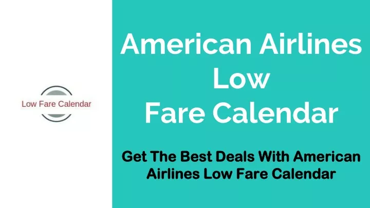 american airlines low fare calendar
