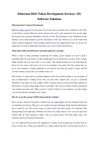 ethereum defi token development services og