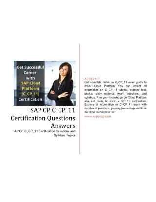 abstract get complete detail on c cp 11 exam