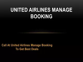 united airlines manage booking