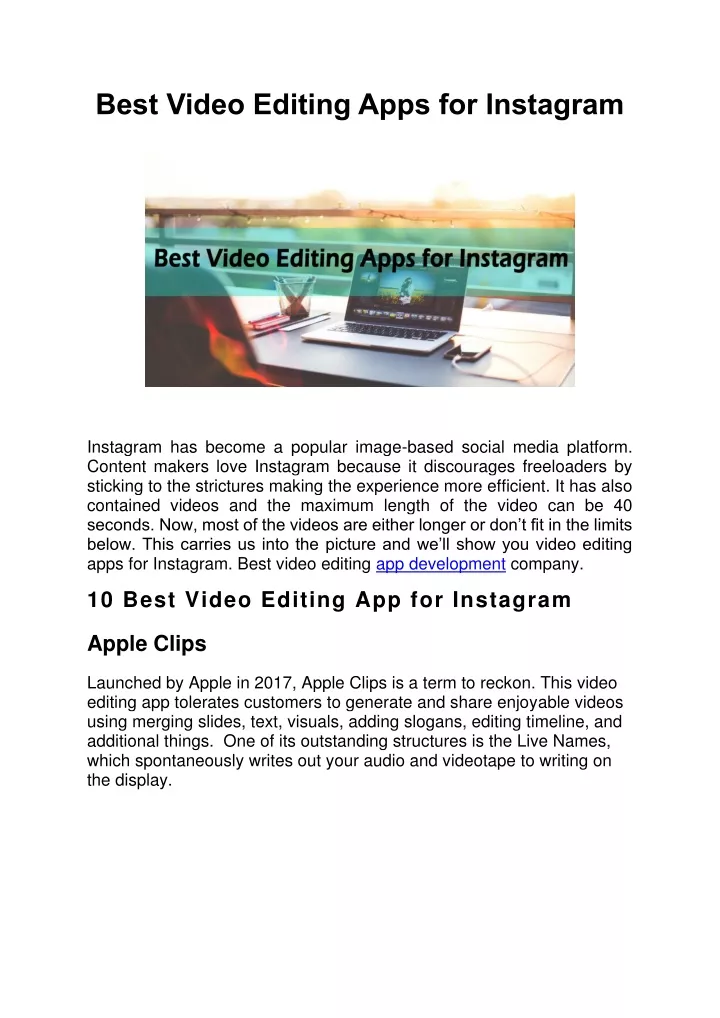 best video editing apps for instagram