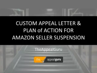 Amazon Plan of Action for Seller Suspension