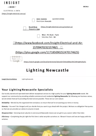 Lighting newcastle