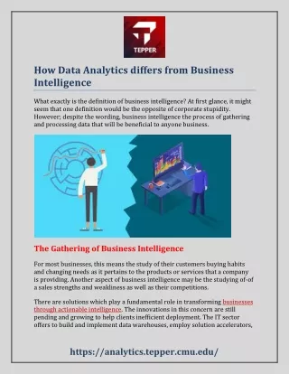 How Data Analytics differs from Business Intelligence