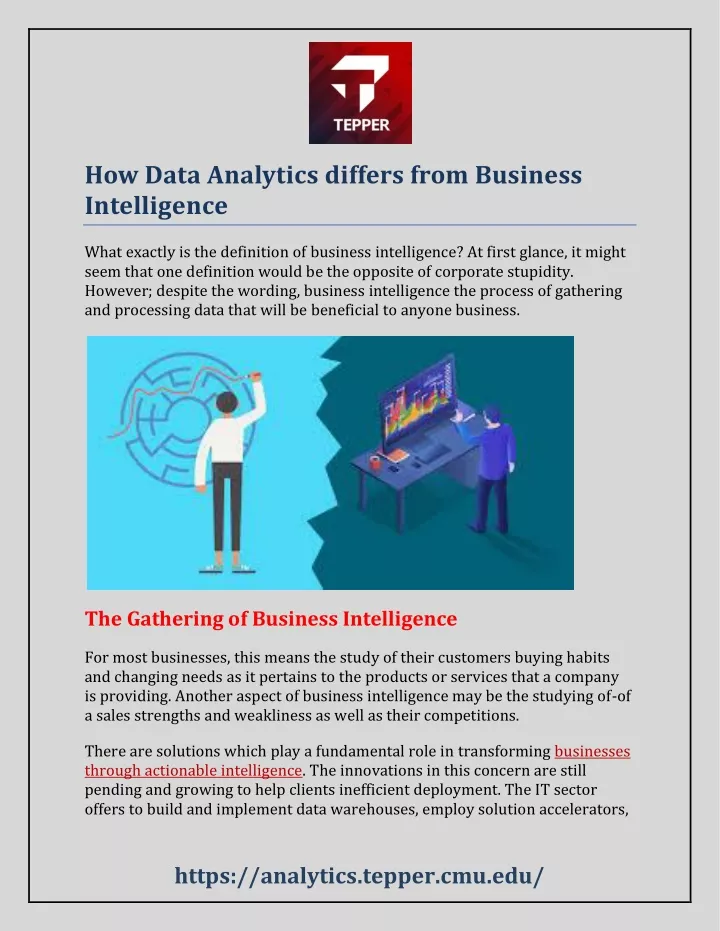 how data analytics differs from business