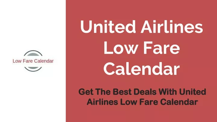 united airlines low fare calendar