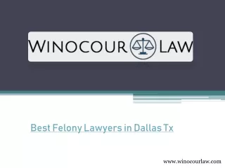 Best Felony Lawyers in Dallas Tx - www.winocourlaw.com