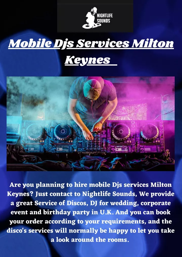 mobile djs services milton keynes