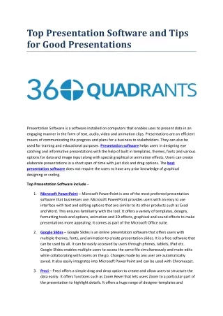 top presentation software and tips for good
