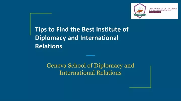 tips to find the best institute of diplomacy and international relations