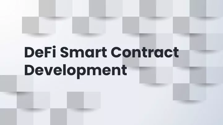defi smart contract development