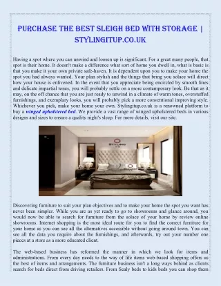 Winged Upholstered Bed | Stylingitup.co.uk