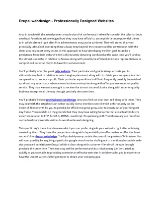 drupal webdesign professionally designed websites