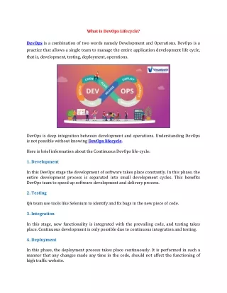 what is devops lifecycle
