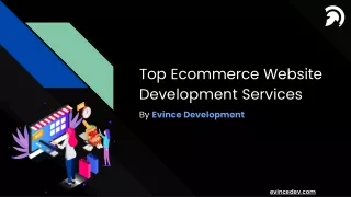 Top Ecommerce Website Development Services