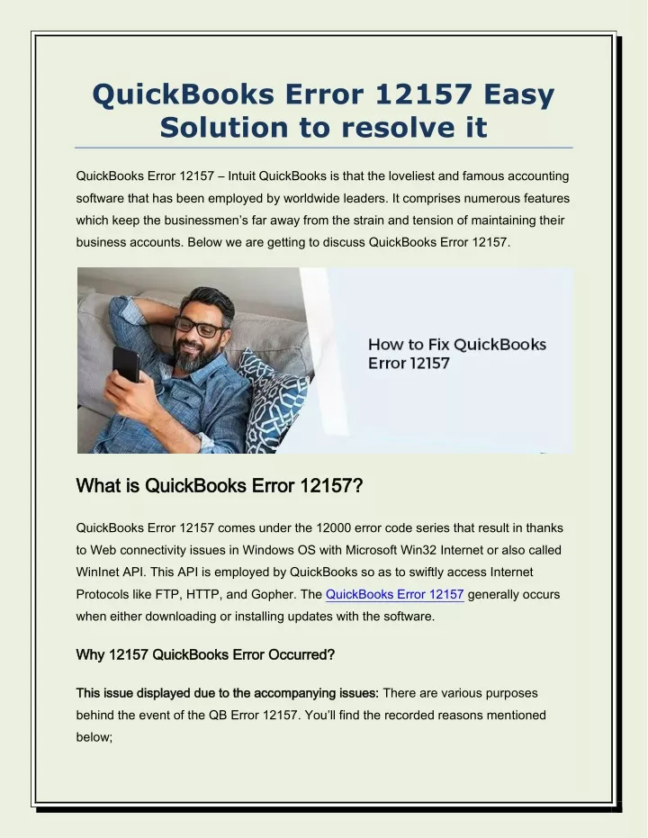 quickbooks error 12157 easy solution to resolve it