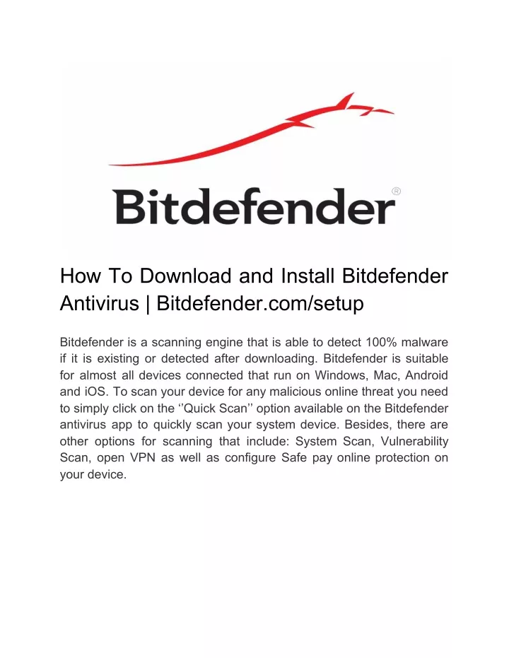 how to download and install bitdefender antivirus