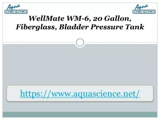WellMate WM-6, 20 Gallon, Fiberglass, Bladder Pressure Tank