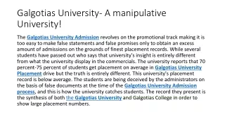 Galgotias University Admission Fraud