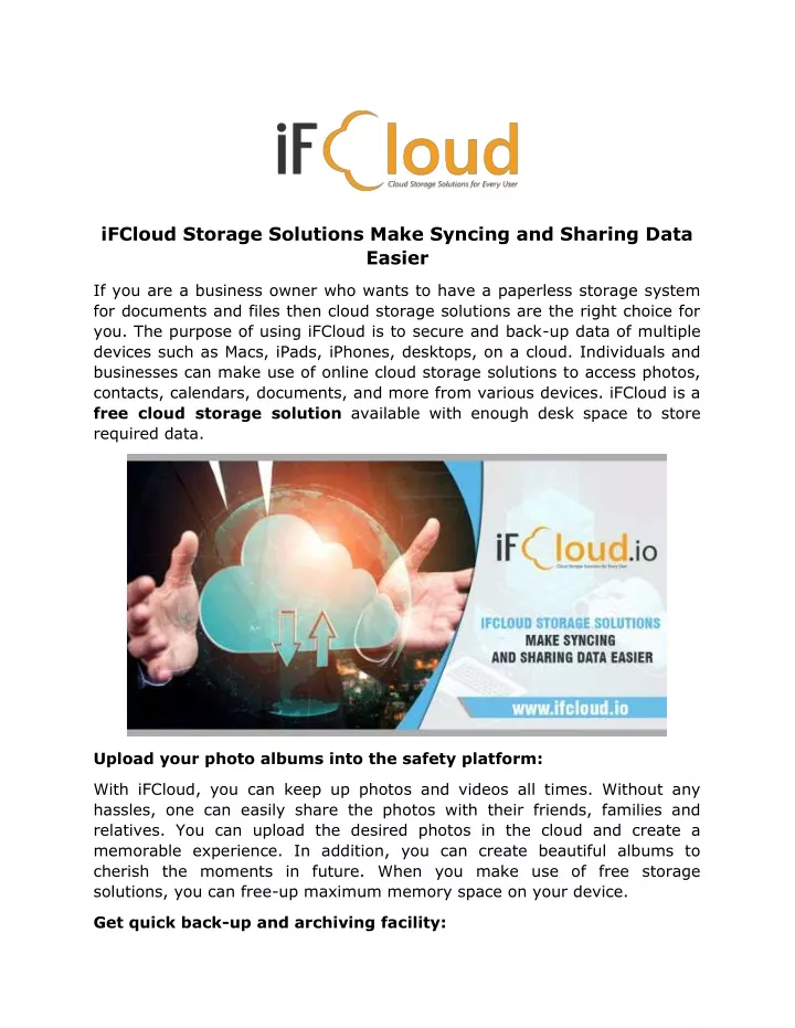 ifcloud storage solutions make syncing