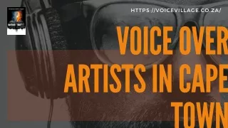 Voice over artists in Cape Town