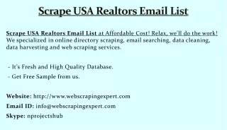 scrape usa realtors email list