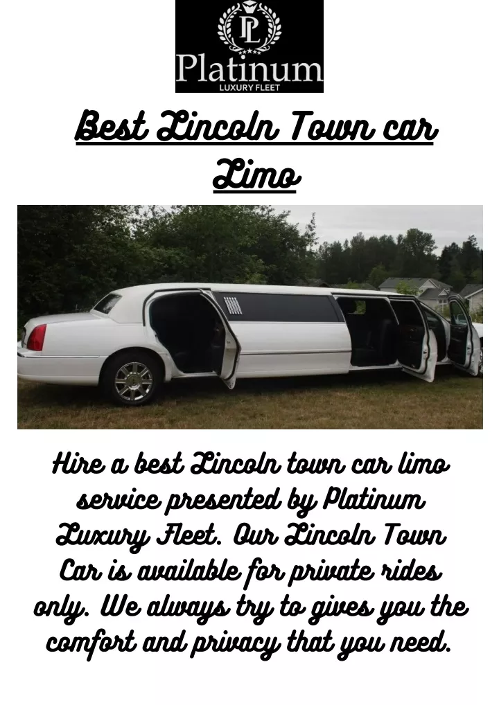 best lincoln town car limo