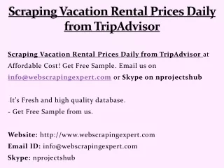 scraping vacation rental prices daily from tripadvisor