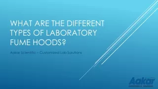 What are the different types of Laboratory Fume Hoods? – Aakar Scientific