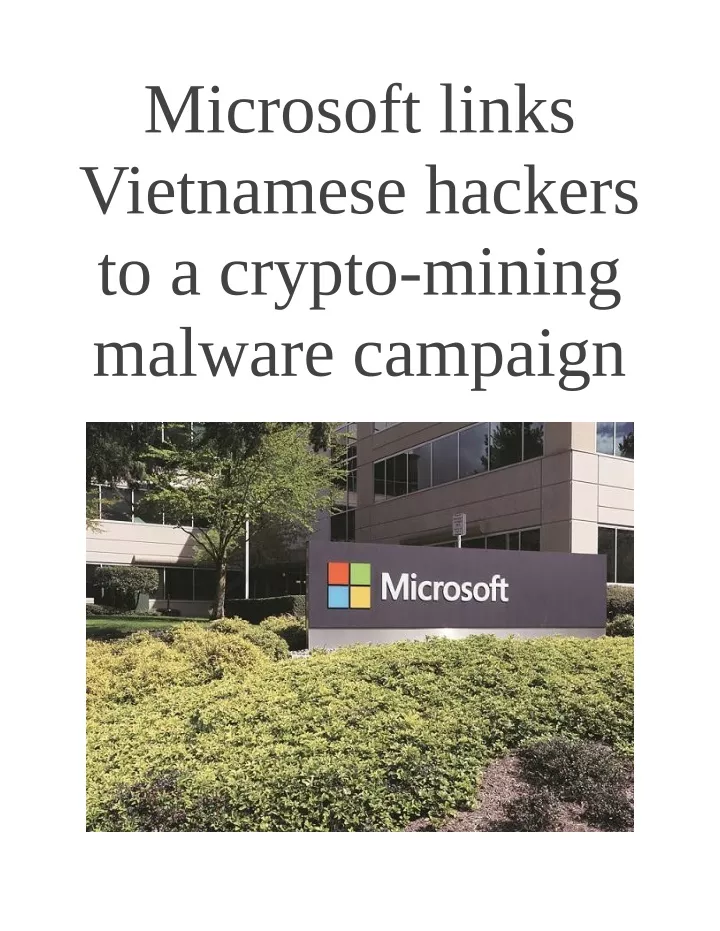 microsoft links vietnamese hackers to a crypto