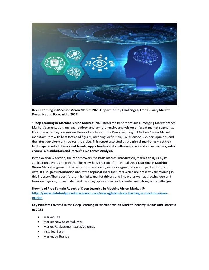 deep learning in machine vision market 2020