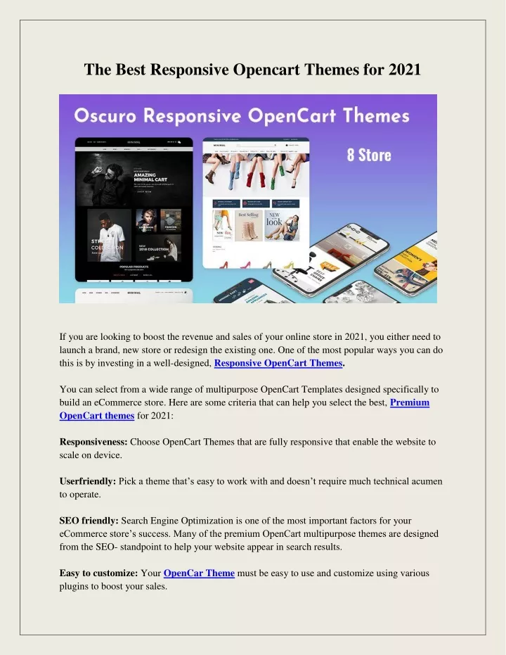 the best responsive opencart themes for 2021
