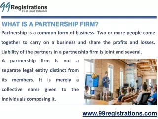 99registrations - Partnership Firm