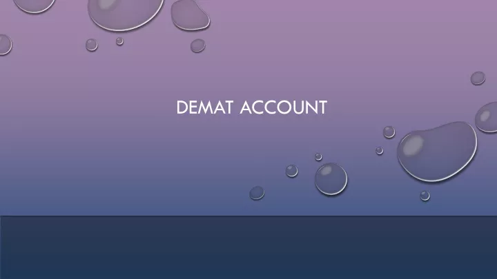 demat account