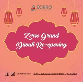 Diwali Gift Cards | Zorro The Family Salon Mumbai