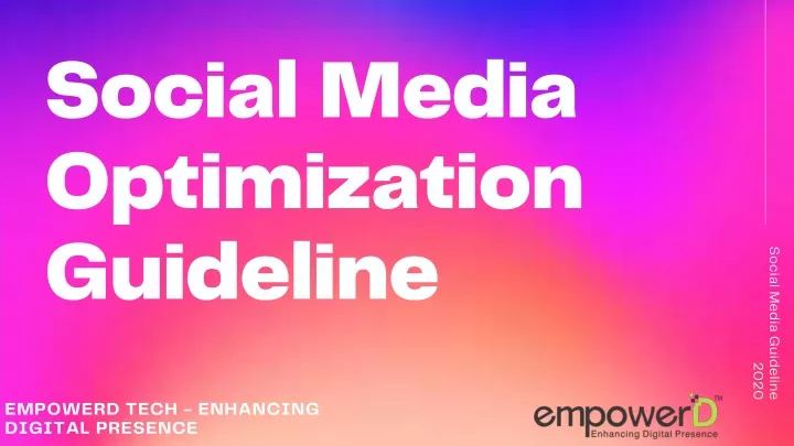 social media optimization guideline