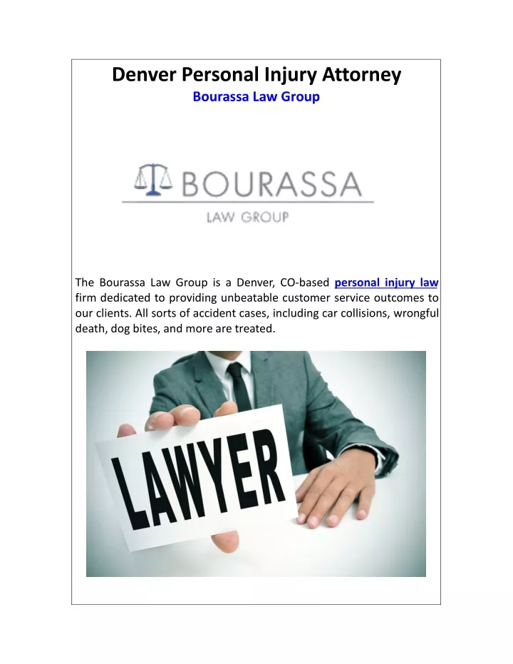 denver personal injury attorney bourassa law group